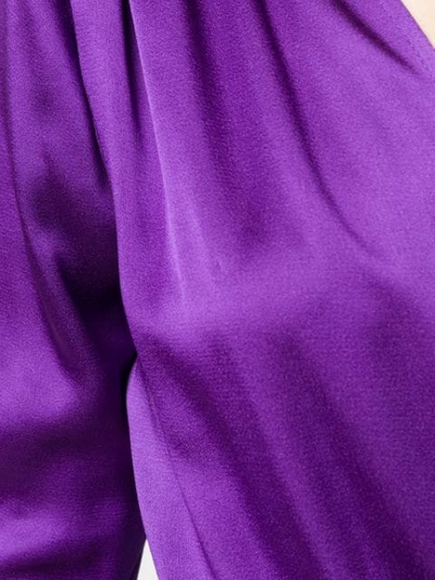 Shop Attico Colour Block Wrap Dress In Purple