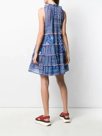 Shop Anjuna Printed Tassel Detail Dress - Blue