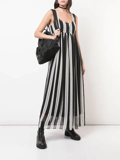 Shop Marc Jacobs Striped Midi Dress In Black