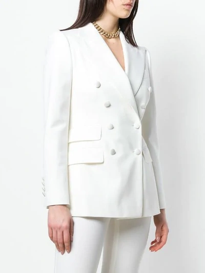 Shop Dolce & Gabbana Double Breasted Blazer In White