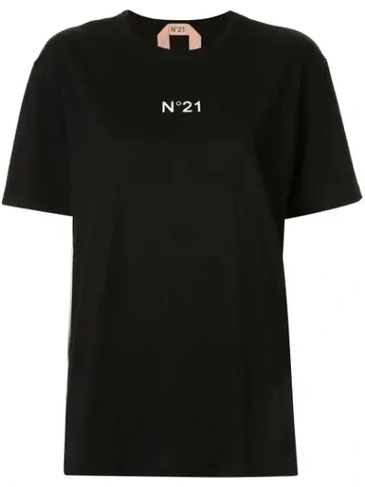 Shop N°21 Logo Relaxed T-shirt In Black