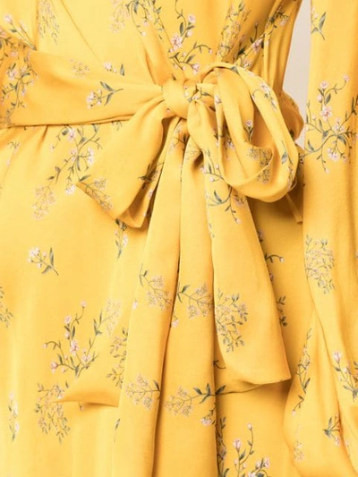 Shop Johanna Ortiz Wrap-around Long Dress In Yellow