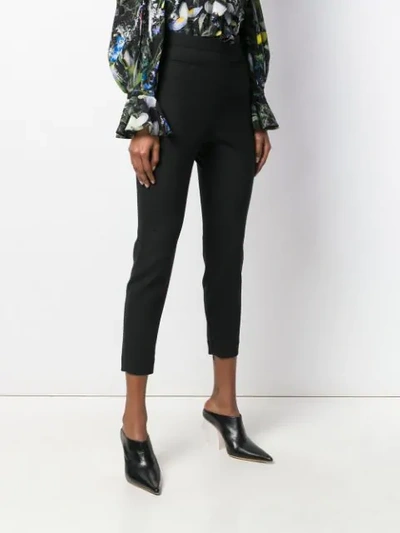 Shop Alexander Mcqueen Cropped Tailored Trousers In Black