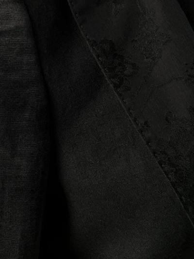 Shop Ann Demeulemeester Tie Front Blazer In Black