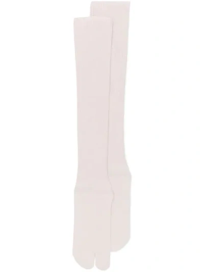 Shop Maison Margiela Toe Long Socks In 102