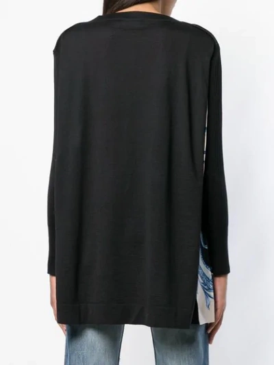 Shop Ferragamo Printed Sweater In Black