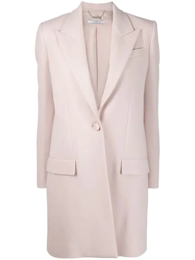 Shop Givenchy Single-breasted Tailored Coat In Pink