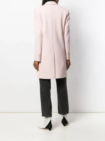 Shop Givenchy Single-breasted Tailored Coat In Pink