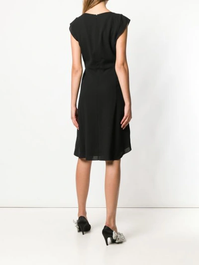 Shop Lanvin Wrap Style Sleeveless Dress - Black