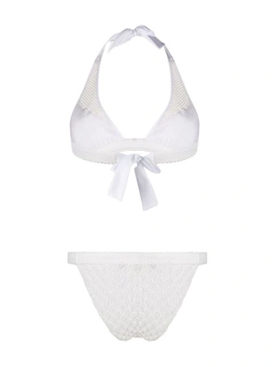 Shop Missoni Mare Lace Embroidered Swimsuit - White