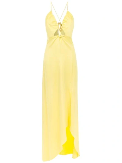 Shop Tufi Duek Long Party Dress In Yellow