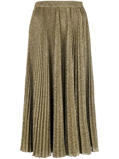 Shop Philosophy Di Lorenzo Serafini Pleated Metallic Skirt