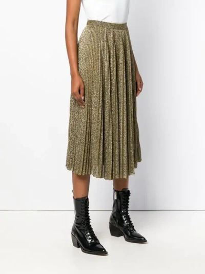 Shop Philosophy Di Lorenzo Serafini Pleated Metallic Skirt