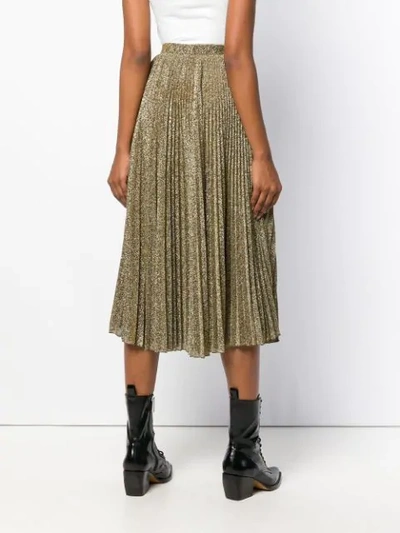 Shop Philosophy Di Lorenzo Serafini Pleated Metallic Skirt