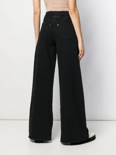 Shop Mm6 Maison Margiela Flared Trousers In Black