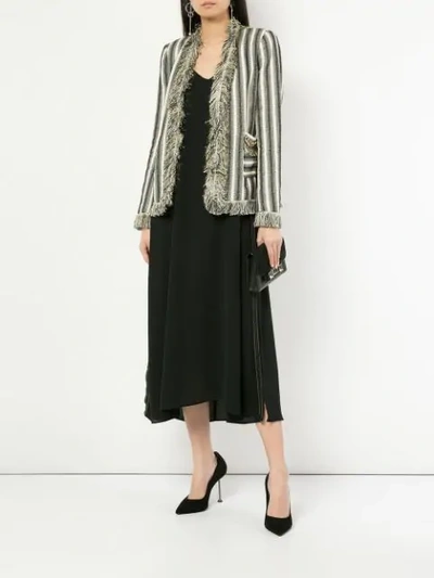 Shop Rachel Zoe Frill Trim Jacket In Black