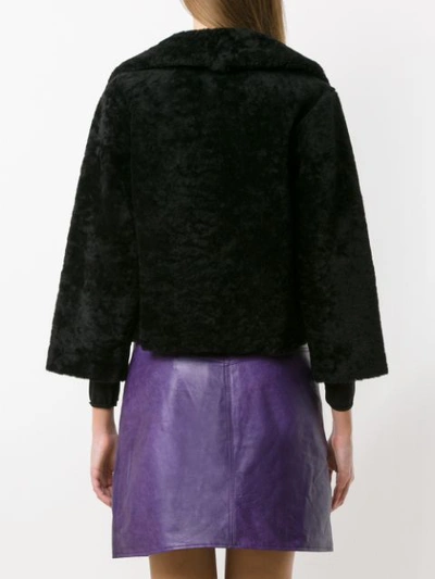 Shop Andrea Bogosian Klassischer Shearling-mantel - Schwarz In Black