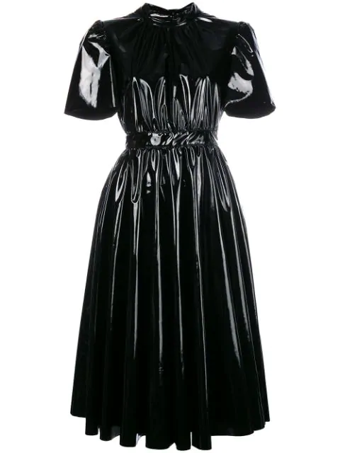 pvc midi dress