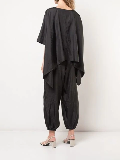 Shop The Celect Oversized Asymmetric T-shirt In Black