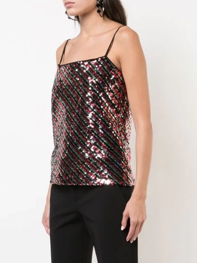 Shop Milly Sequinned Cami Top In Multicolour