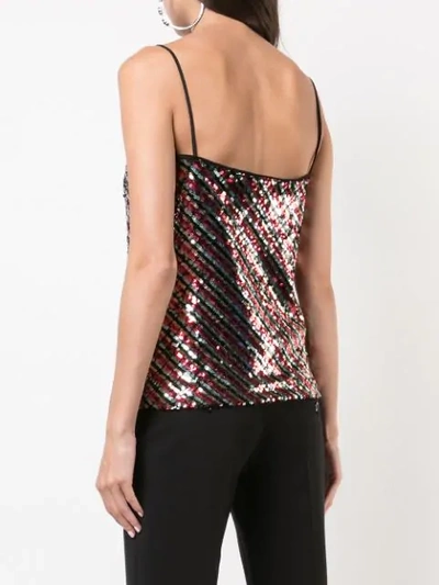 Shop Milly Sequinned Cami Top In Multicolour