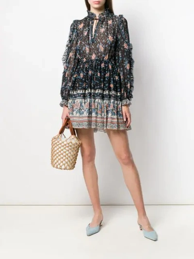 ULLA JOHNSON PRINTED DANI DRESS - 蓝色