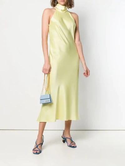 Shop Galvan Cropped Sienna Dress In Yellow