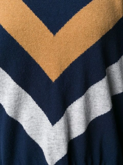 Shop Erika Cavallini Striped Print Sweater In Blue