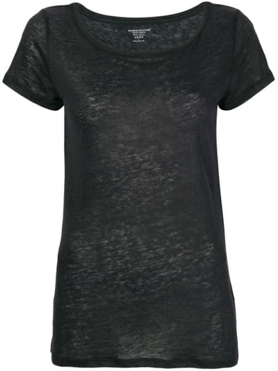 Shop Majestic Round Neck T-shirt In Black