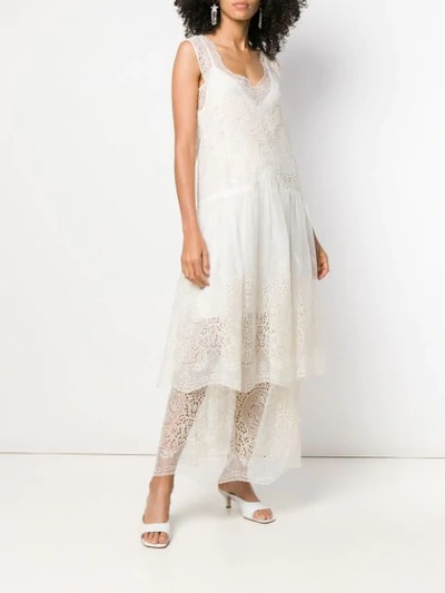 STELLA MCCARTNEY TULLE MAXI DRESS - 大地色