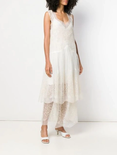 Shop Stella Mccartney Tulle Maxi Dress In Neutrals