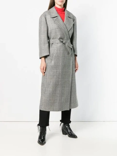 Shop Giuliva Heritage Collection Checked Belted Coat - White