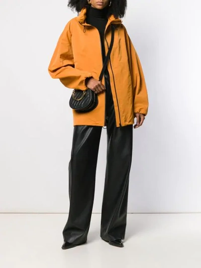 Shop Bottega Veneta Tech Coat In Orange