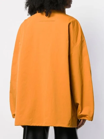 Shop Bottega Veneta Tech Coat In Orange