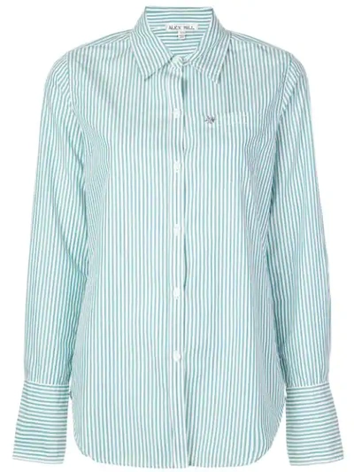 Shop Alex Mill Lisboa Striped Shirt In Green