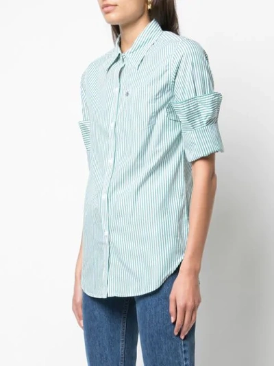 ALEX MILL LISBOA STRIPED SHIRT - 绿色