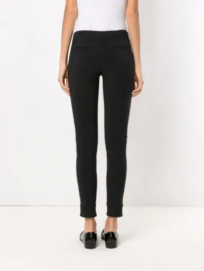 Shop Gloria Coelho Belted Leggings In Black