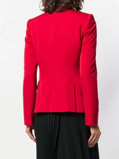 Shop Stella Mccartney Double Breasted Blazer In Red