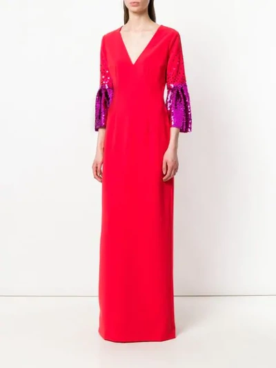 Shop Sachin & Babi Contrast Sleeve Gown - Red