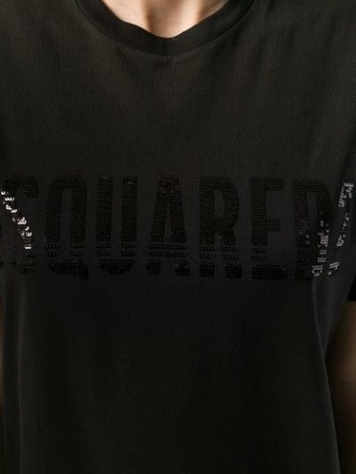 Shop Dsquared2 Logo Print T-shirt In Black