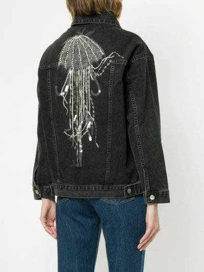 embroidered Medusa denim jacket