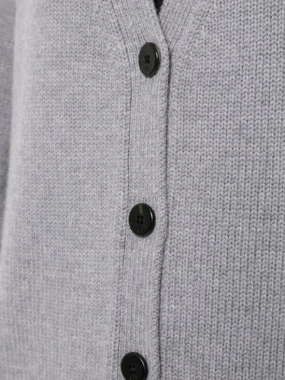 Shop Alexander Wang Splittable Zip Shoulder Cardigan In Grey