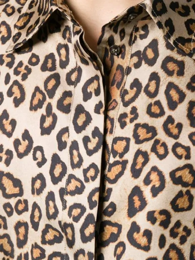 Shop Alberto Biani Leopard Print Shirt In Neutrals