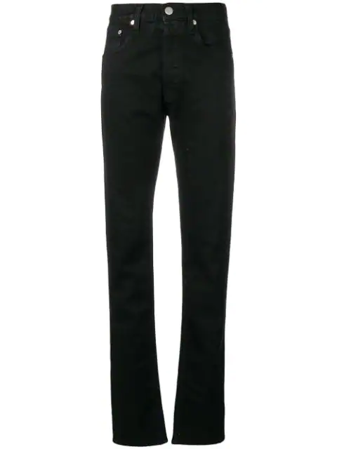 Helmut Lang Long Straight Leg Jeans In Black | ModeSens