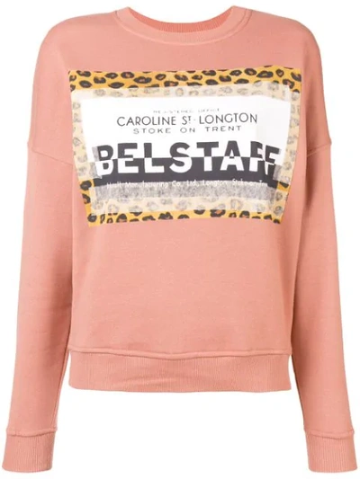 Shop Belstaff Patched Logo Sweatshirt - Yellow
