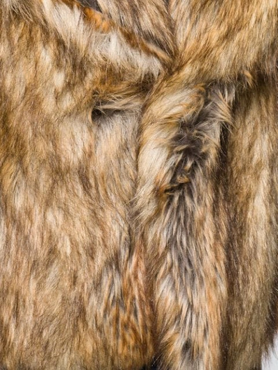 Shop Dsquared2 Faux-fur Vest In Brown