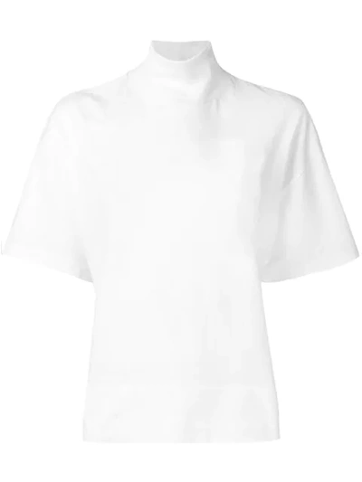 Shop Acne Studios Cropped Boxy Fit T-shirt In White