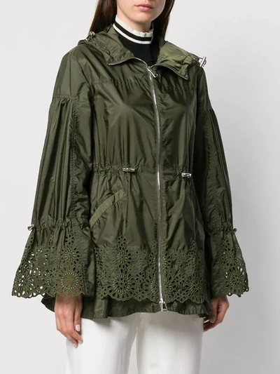 Shop Moncler Brazzaville Hooded Parka In Green
