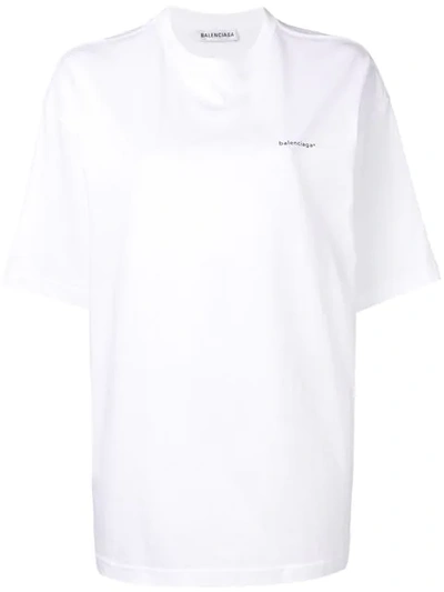 Shop Balenciaga Oversized T-shirt In White