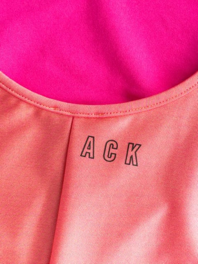 ACK 纯色U形领连体泳衣 - 粉色
